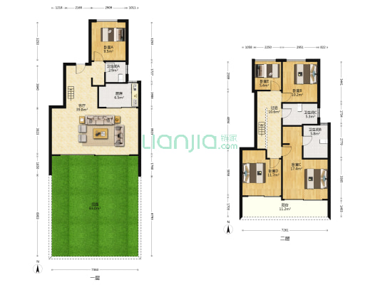 祥生云境 5室1厅3卫 157平方