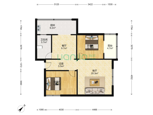 新驿北街36号 2室2厅1卫 95平方