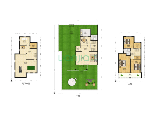 金帝花园 3室2厅2卫 148平方