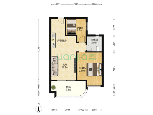 三亚天骄·海棠湾 2室1厅1卫 67平方