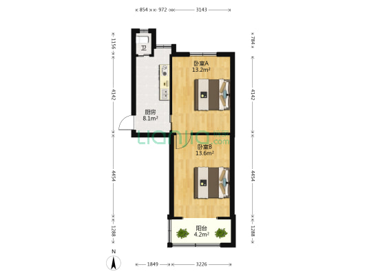 三建家属院 2室0厅1卫 49平方