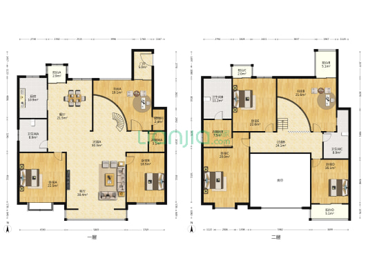 颐丰花园绿溪园 7室2厅3卫 385平方