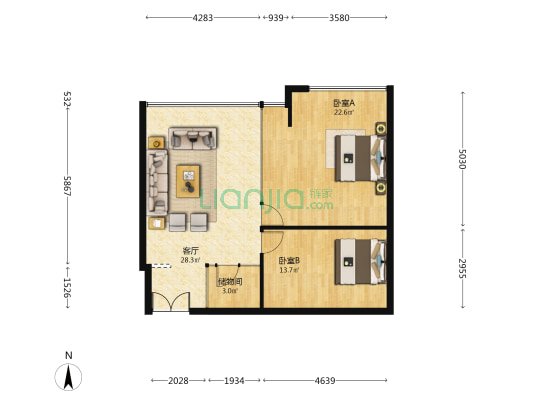 星光时代 2室1厅0卫 100平方