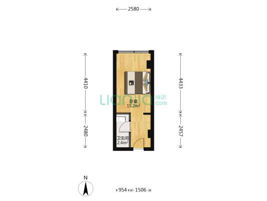 融立方 1室0厅1卫 29平方