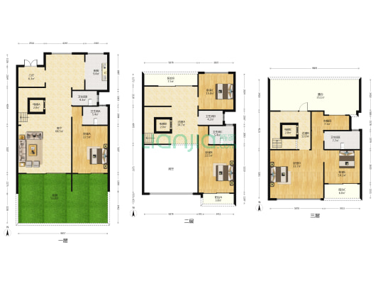 中天君廷 5室1厅5卫 312平方