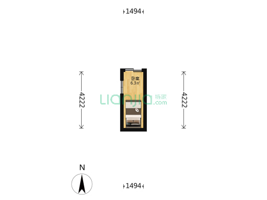 弓弦胡同 1室0厅0卫 7平方