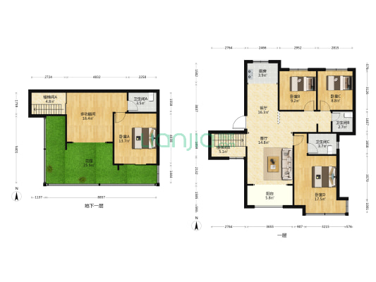 东尚名筑 5室2厅3卫 130平方