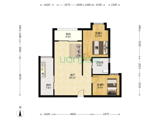 维景缙云碧桂 2室1厅1卫 80平方