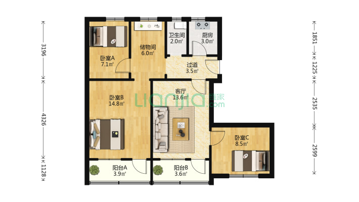 昌大建设集团四工区宿舍二手房实景图