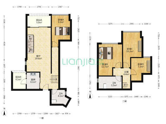 越秀星汇瀚府 4室1厅2卫 101平方