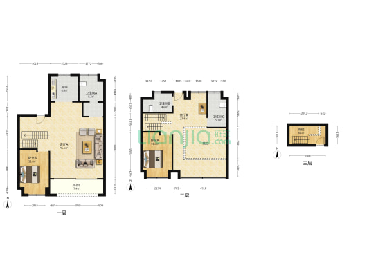 万科翠湖隐秀 2室2厅3卫 162平方