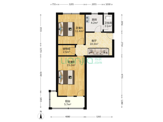 汪姜街24号 2室1厅1卫 60平方