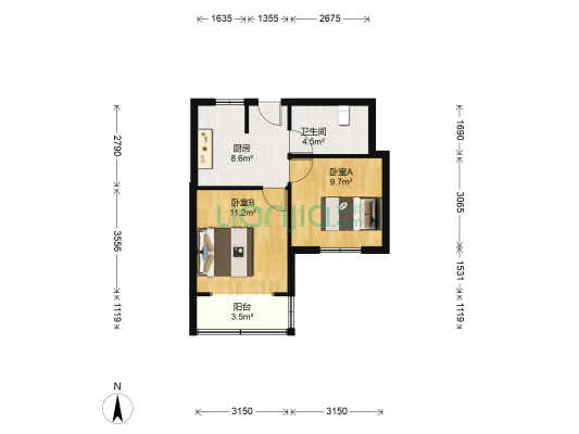 临沂一村 2室0厅1卫 48平方