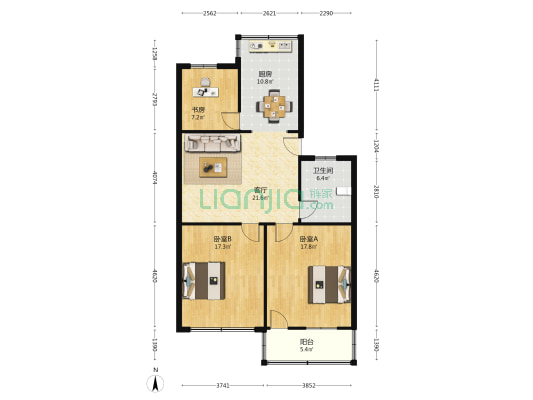 庆余东路218号 3室1厅1卫 98平方
