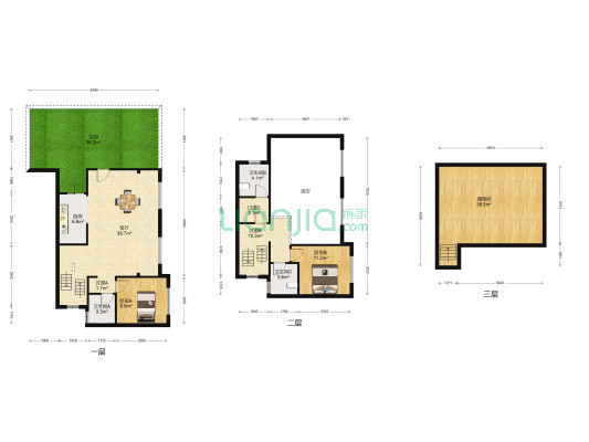 渝开发星河one 2室1厅3卫 213平方