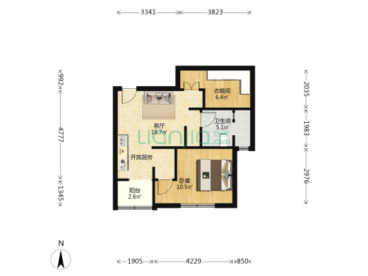星悦苑 1室1厅1卫 51平方