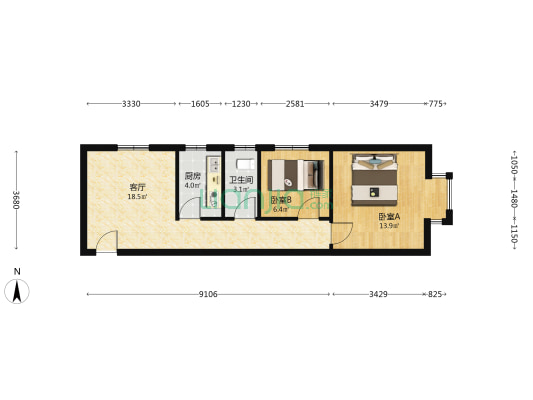 天宝郦景小区，位于华阳路主路旁，出行方便-户型图