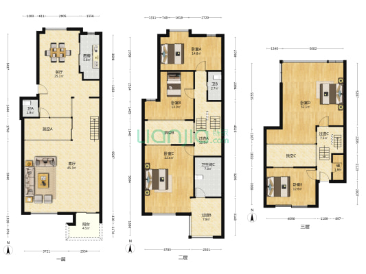 佳馨美墅 5室2厅3卫 213平方