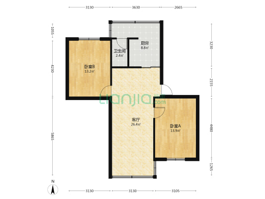 驿都东路960号 2室1厅1卫 72平方