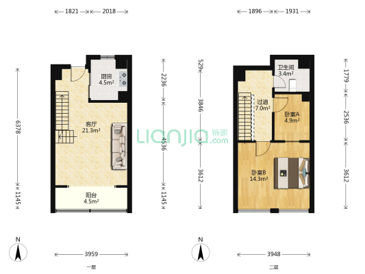 城投御园 2室1厅1卫 49平方