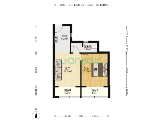 东新支路55弄 1室1厅1卫 50平方