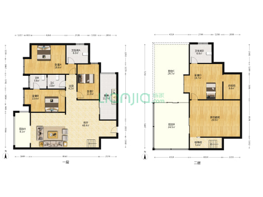 宏远广场 5室1厅4卫 229平方