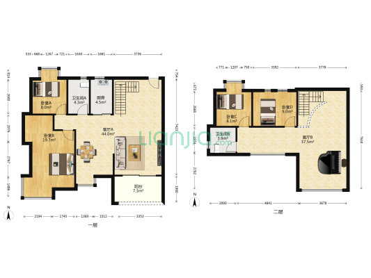 恒昌福邸 4室2厅2卫 166平方