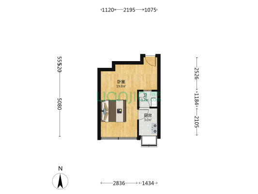 利南小区 1室0厅1卫 35平方