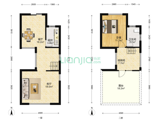 白晶谷A区 1室2厅1卫 80平方