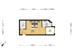 小区内住宅性质，自住装修，看中庭，带阳台，满五唯一-重庆珠江国际户型图