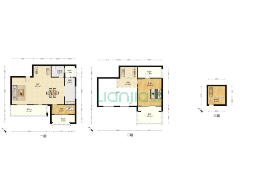 环境幽静的江湾别墅  单层面价100米+   带露台-户型图