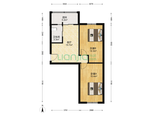 警银家园小区 2室1厅1卫 73平方