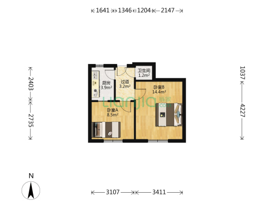 铁工西里 2室0厅1卫 44平方