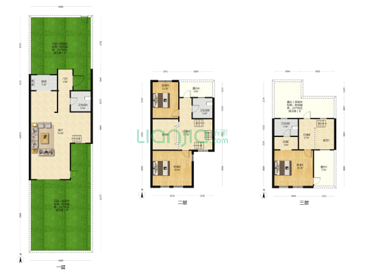 美泉园墅 3室1厅3卫 195平方