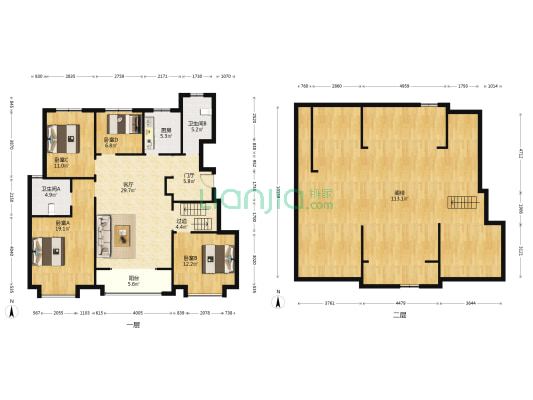 鼎泰园 4室1厅2卫 185平方