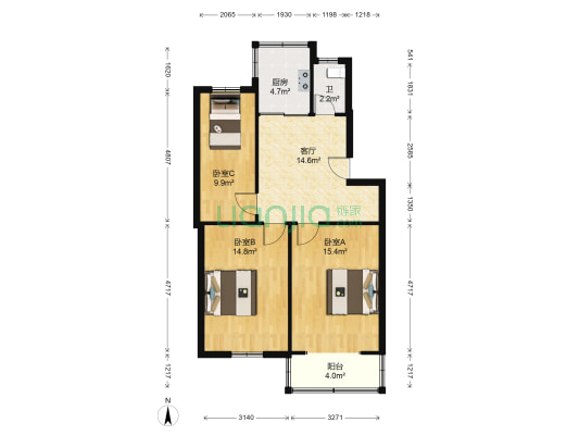 羊皮巷 3室1厅1卫 75平方