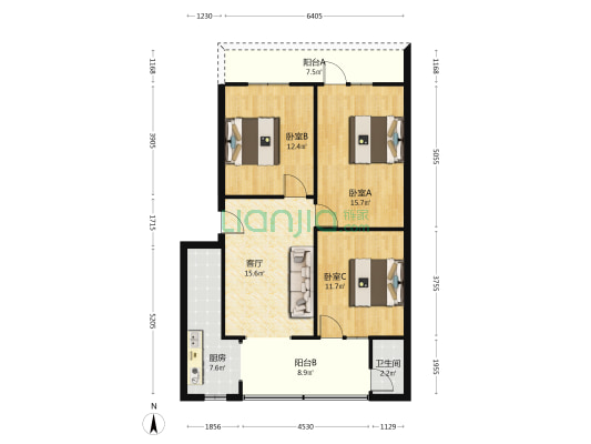 桂湖东路二巷9号 3室1厅1卫 92平方