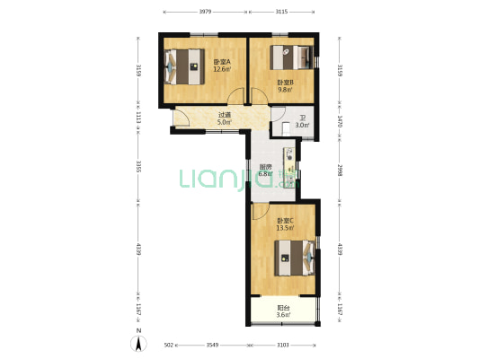 延吉东路315弄 3室0厅1卫 66平方