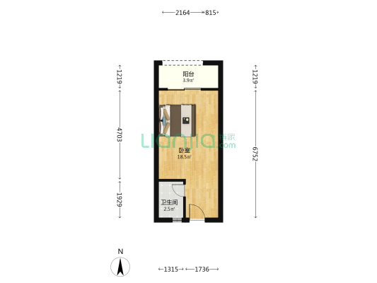 天紫兴业园 1室0厅1卫 30平方