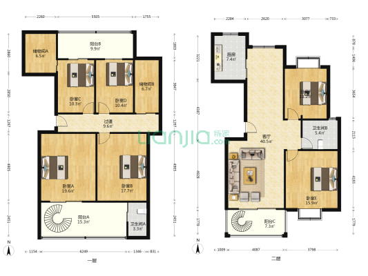 恒盛湖畔豪庭西区 6室1厅2卫 203平方