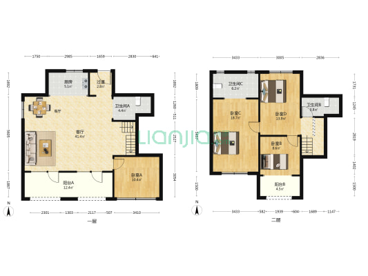 国誉府 4室1厅3卫 165平方