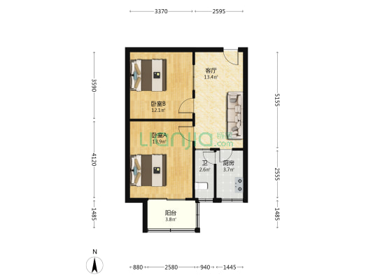长江西路25号 2室1厅1卫 69平方