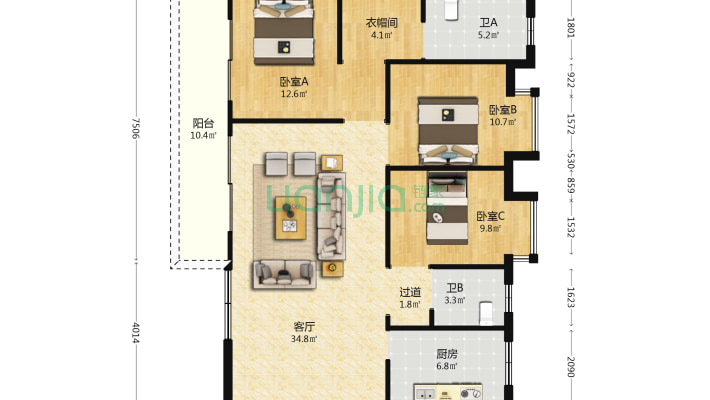 中国铁建铁建城御辰组团二手房实景图