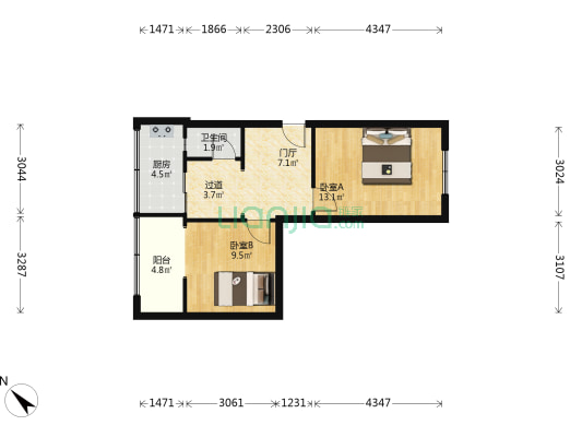 马王庙街37号 2室0厅1卫 46平方
