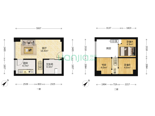 九方广场 3室1厅1卫 41平方