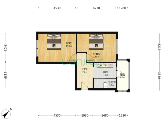 清明二道街 2室0厅1卫 71平方
