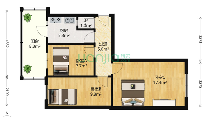 兴安街二手房实景图