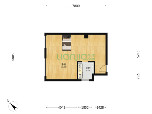 中信泰富滨江金融城阅江荟 1室0厅0卫 68平方