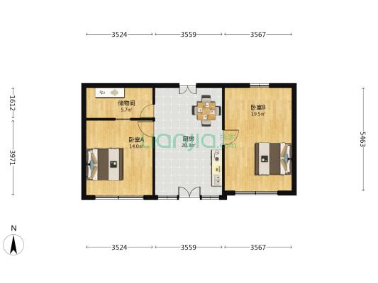 小河东村 2室0厅0卫 72平方