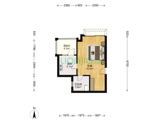 东方山水 1室0厅1卫 39平方